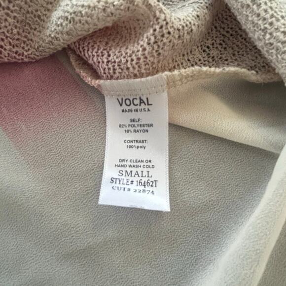 Vocal Apparel American Flag Red White Blue Stars Stripes Taupe Tank Top Womens S - Picture 7 of 7